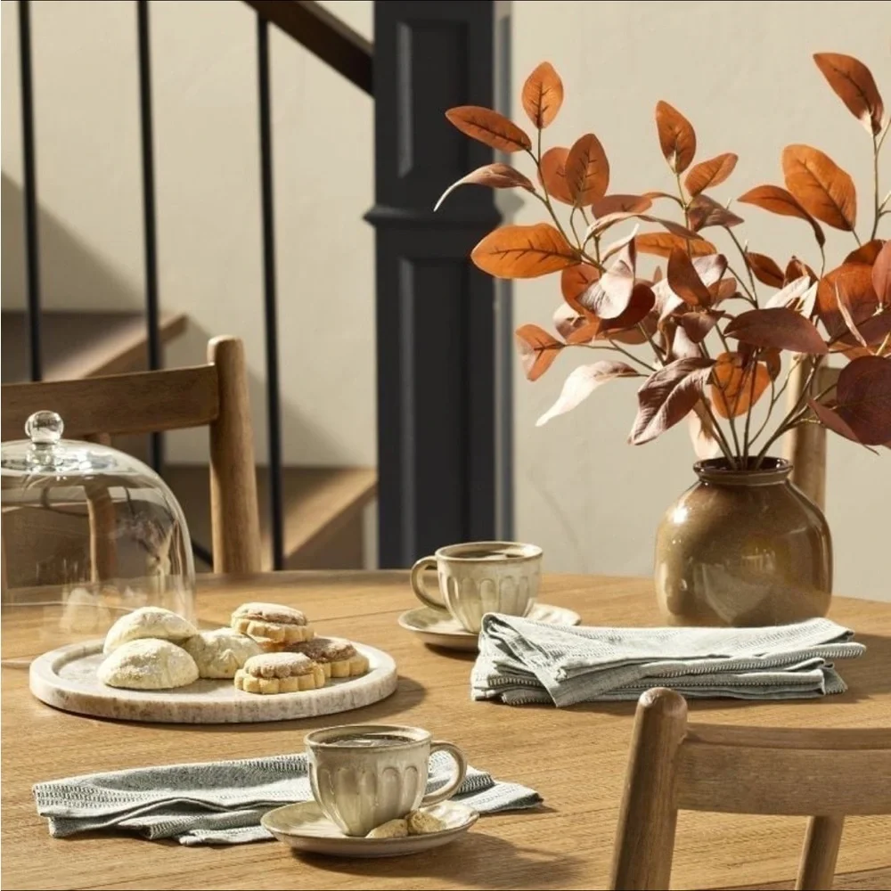 4.5oz Fluted Stoneware Espresso Cup & Saucer Tan - Hearth & Hand™ with Magnolia - Picture 3 of 8